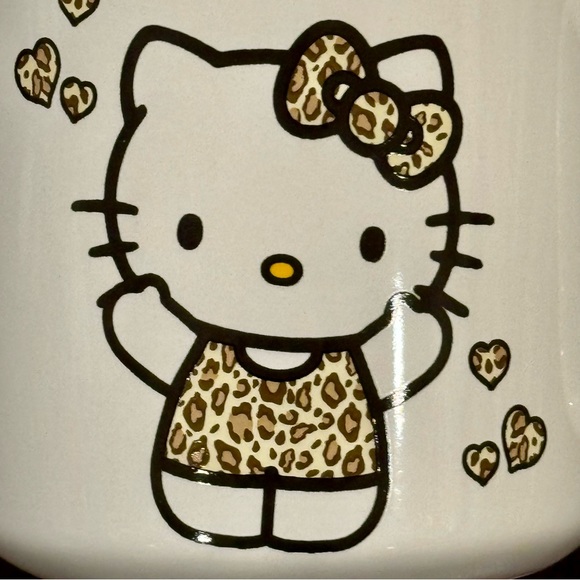 Hello Kitty Leopard Print Dress & Hearts Ceramic Mug - Picture 3 of 6
